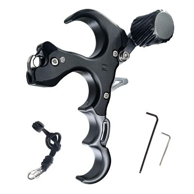 xxiaojun Thumb Release Aid,4-Finger Adjustable Compound Bow Trigger.