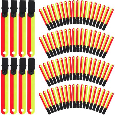 Copkim 24/48/72/96/120 Pcs Trail Markers for Hunting Reflective Trail Markers High Visibility Glow Tree Reflector Tags with Clip for Tree Stand Hunting Hiking Camping(Bright Orange, Yellow,72)