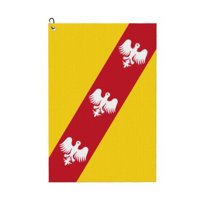 ASEDFGT Flag of Lorraine Golf Towel 16 x 24 Inch Golf Towels for Golf Bags Polyester Golf Towel with Carabiner Clip Men and Women Golf Accessories