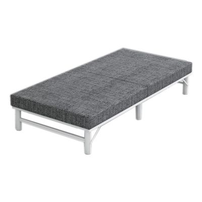 GBPLDMAQ Cots for Camping with Silent Pulley Folding Camping Cot Lightweight Folding Bed Strong Steel Frame Supports for Office, Home Nap(Gray,200x60x48cm/79x24x19in)