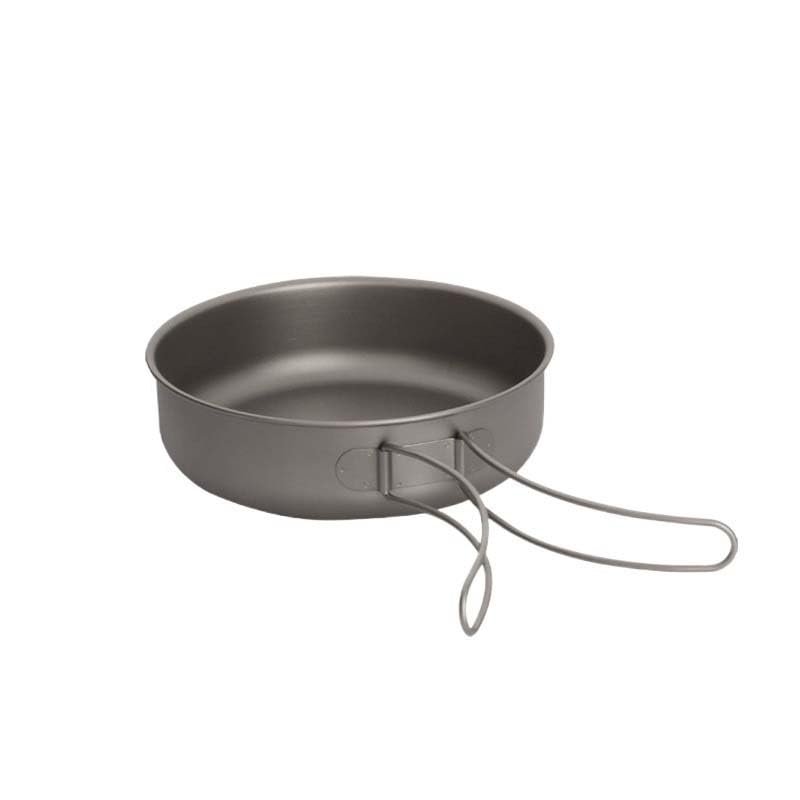 IGRIXLSD 1PC Pure Titanium Frying Pan, Foldable Portable Pot And Tableware Suitable For Outdoor Or Home Use(Medium)