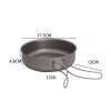 IGRIXLSD 1PC Pure Titanium Frying Pan, Foldable Portable Pot And Tableware Suitable For Outdoor Or Home Use(Medium) view 2