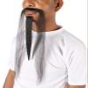 BC GOODS BY Chinese Dynasty Beard Extended Black Mustache Perfect for Cosplay Events, Flame-Retardant Synthetic Fiber view 2