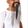 BC GOODS BY Chinese Dynasty Beard Extended Black Mustache Perfect for Cosplay Events, Flame-Retardant Synthetic Fiber view 3