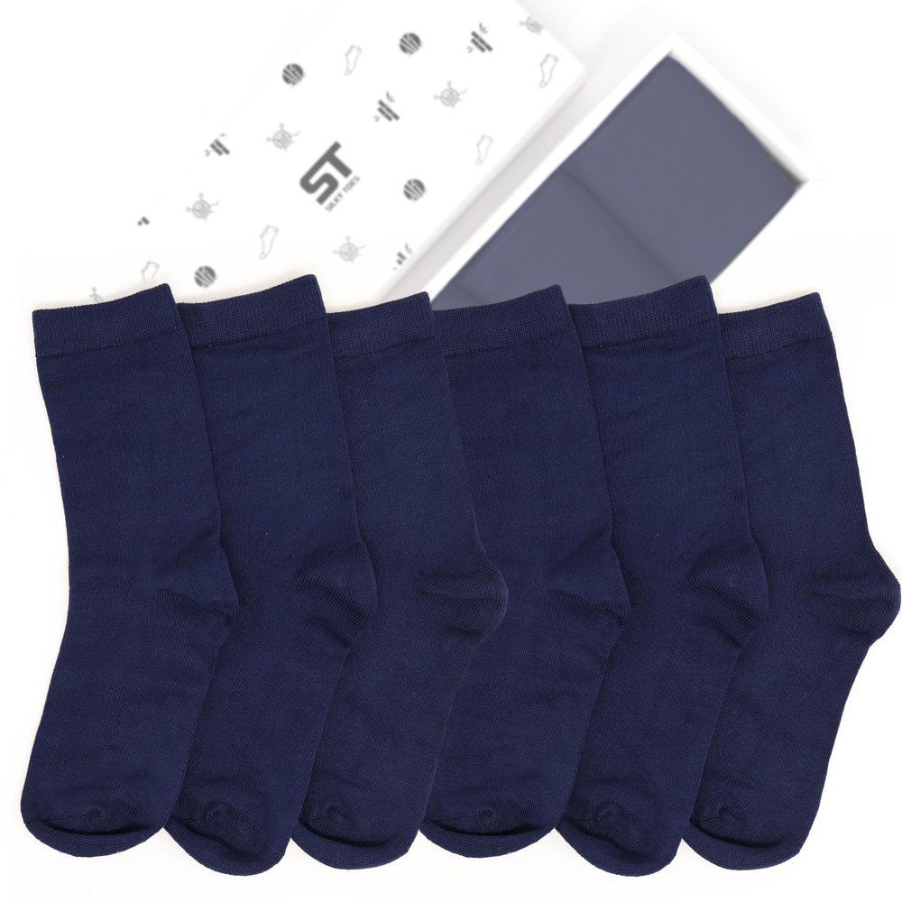 Silky Toes Womens Soft Rayon Derived From Bamboo Crew Socks Dress Seamless Toe Thin Socks 3-6 Pairs
