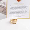 Q&D&S Dainty Just Breathe Ring for Women,Adjustable Inspirational Engraved Heart Stainless Steel Open Ring Personality Jewelry Gift (Gold-plated style) view 2