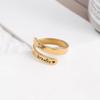 Q&D&S Dainty Just Breathe Ring for Women,Adjustable Inspirational Engraved Heart Stainless Steel Open Ring Personality Jewelry Gift (Gold-plated style) view 3