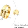 Q&D&S Dainty Just Breathe Ring for Women,Adjustable Inspirational Engraved Heart Stainless Steel Open Ring Personality Jewelry Gift (Gold-plated style) view 4