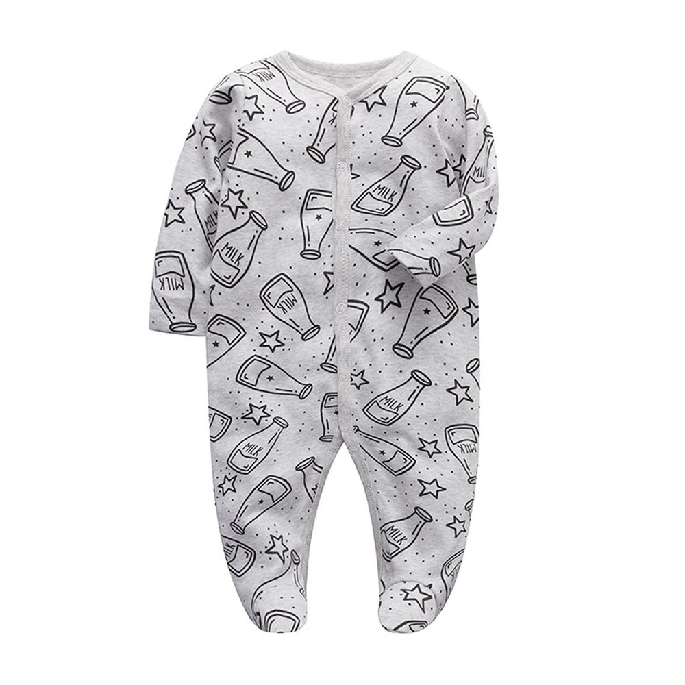 18 Month Old Boy Clothes Summer Romper Baby Soft Boys Cute Jumpsuit Outfits Girls Infant Cartoon (Grey, 0-3 Months)