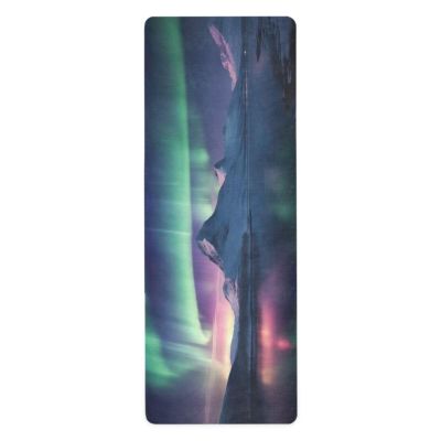 Nesatuwa Beautiful Aurora Northern Lights Yoga Mat Non Slip Fitness Exercise Mat with Carrying Bag,Thick and Soft Breathable All-Purpose Fitness Mat for Yoga,Pilates & Floor Exercises