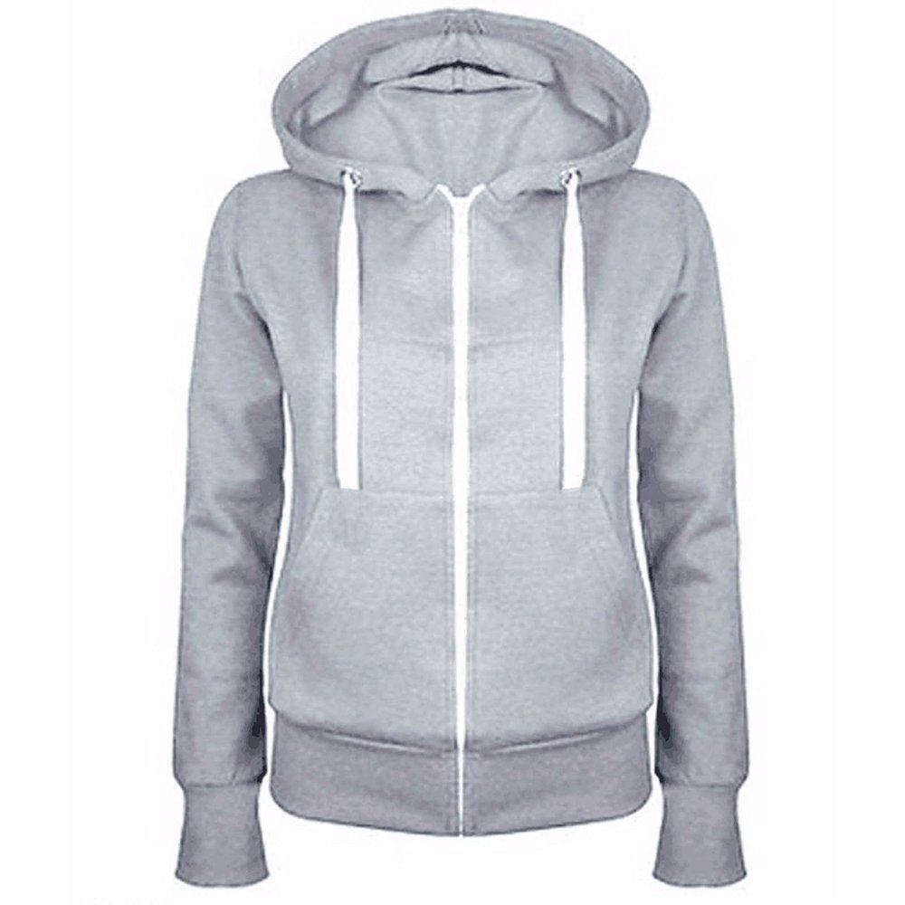 FOCLMP Women 2024 Zip Up Trendy Hoodies Lightweight Sweatshirts Jackets Drawstring Hooded Sweatshirt Casual Fashion Clothes womens hiking clothes Gray 5x