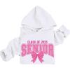 developtz Class of 2025 Senior Hoodie Senior 2025 Sweatshirt Graduation Sweatshirt (US, Alpha, Small, Regular, Regular, white) view 1