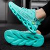 DLWKIPV Men's Lightweight Breathable Fashion Sneakers, Non Slip Workout Gym Shoes for Running, Light Green, Size US 7 view 2