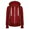 FOCLMP Women 2024 Zip Up Trendy Hoodies Lightweight Sweatshirts Jackets Drawstring Hooded Sweatshirt Casual Fashion Clothes sweatshirts y2k Red S view 1