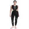 FEESHOW Women Shiny Rhinestone Gymnastics Leotard Bodysuit Full Length Figure Skating Jumpsuit Black Medium view 1