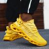 DLWKIPV Men Running Shoes Men's Tennis Shoes Lightweight Breathable Fashion Sneakers Non Slip Workout Gym Shoes for Running Yellow Size US 8 view 2