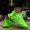 DLWKIPV Men Running Shoes Men's Tennis Shoes Lightweight Breathable Fashion Sneakers Non Slip Workout Gym Shoes for Running Green Size US 11 view 2