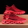 DLWKIPV Men Running Shoes Men's Tennis Shoes Lightweight Breathable Fashion Sneakers Non Slip Workout Gym Shoes for Running Red Size US 12 view 3