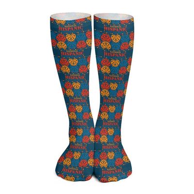 GoasNei National Hispanic Heritage Month4 Socks Sport Socks for Women Men Breathable Long Socks for Running Athletic Travel