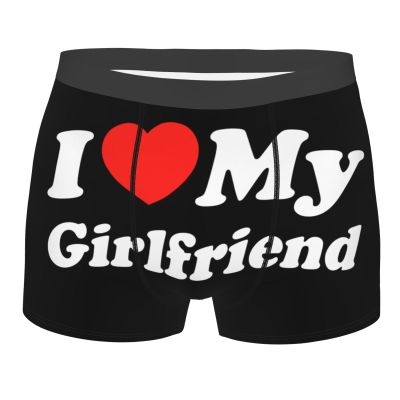 Diputer I love my GF girlfriend Boxers For Mens Underwear I Heart my GF girlfriend Boxer Briefs Black Funny For Valentines Day, Anniversary, Birthday Gift Ideas For Boyfriend