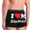 Diputer I love my GF girlfriend Boxers For Mens Underwear I Heart my GF girlfriend Boxer Briefs Black Funny For Valentines Day, Anniversary, Birthday Gift Ideas For Boyfriend view 4