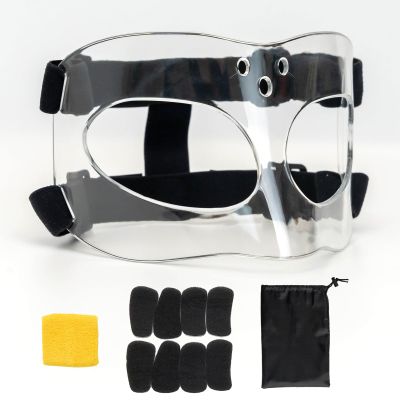 KEDAO Nose Guard for Broken Nose Mask for Softball Basketball Face Shield Masks Protect for Youth Teenagers Men Women Clear