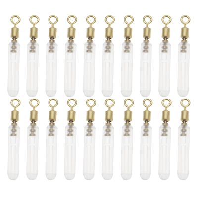 Micro Traders 50PCS Silicone Float Waggler Adaptors Length 20mm Suitable for Float Feet 1.0-1.5mm for Carp Fishing Coarse Fishing Float Fishing Fishing Swivels with Tube