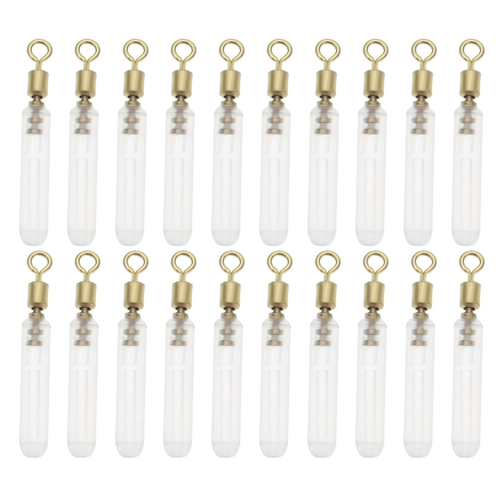 Micro Traders 50PCS Silicone Float Waggler Adaptors Length 20mm Suitable for Float Feet 1.0-1.5mm for Carp Fishing Coarse Fishing Float Fishing Fishing Swivels with Tube