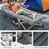 ABORON Foldable Camping Cots for Adults, Double Layer 1200D 500lb Loading Cot for Sleeping, Heavy Duty Guest Bed with Mattress Carrying Bag (1, Plus Size- Grey) view 3