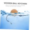 Anneome 4pcs Float Ball Keychain Cork Boating Sports Keyring Lightweight Strong Buoyancy view 4