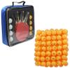 MAPOL 100 Orange 3-Star Ping Pong Balls Bundle with 4 Ping Pong Paddles Set(Portable Carrying Case with 4 Rackets and 8 Balls) view 1