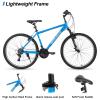 HH HILAND 26 Inch Mountain Bike, Mens and Womens MTB with 21 Speeds, High-Tensile Steel Frame, V Brake, Hardtail Bicycle for Adults Blue view 2