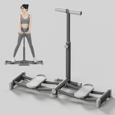 CHANGLKJ Ski Practice Machine, Pelvic Floor Muscle Repair Trainer, Ski Leg Simulator with Handle, Max Load 220 Lb and Bar Height Adjustable, Anti Slip and Foldable Design, for Butt Lifting Training
