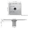 CFTGIW 7in X 7in Boat Seat Base Heavy Duty Boat Seat Pedestals Mount 3/4in Pin Post Socket for Most Boat Seat Base Aluminum Boat Pedestal Base view 4