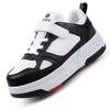 LIULIWEIFA Roller Skate Shoes for Kids Boys Girls with 4-Wheels Unisex Retractable Skating Shoes Wheels Sneakers Fashion Roller Wheeled for Adolescents Park Sports Walking,116 Black,1.5 view 1
