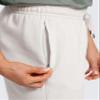 CRZ YOGA Cotton Fleece Lined Relaxed Sweatpants for Men 32" - Loose Lounge Casual Bottom Sweat Pants with Zipper Pocket Milky White (Bone) Medium view 4