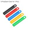 PATIKIL 4" Billiard Cue Hanger, 5 Pack Rubber Snooker Pool Rod Sleeve Protector Billiard Stick Storage Hanging Tool Accessory, 5 Colors view 3