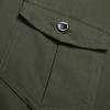 Men's Long Sleeve Classic Shirt Casual Cotton Button Up Shirts Spread Collar Beach Shirts with Pockets (Large,Army Green) view 3