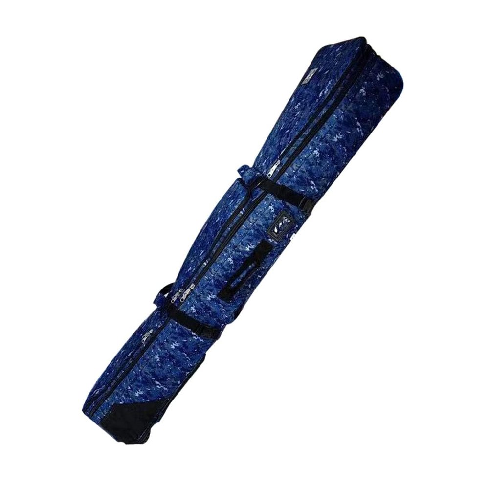 UNISTRENGH Padded 2-in-1 Snowboard Bag Wheeled for Air Travel - Three Independent Compartment for Ski Boots,Helmet and Clothes (Blue Camo_156cm)