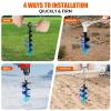 Ground Anchor Screw in, 4 Pack Spiral Trampoline Anchors with Nut and Tool Swing Set Anchors Tent Stakes High Wind Heavy Duty for Sheds, Carports, Mobile Home Black view 4