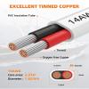 CONEPY 14 Gauge Marine Wire, 14/2 Duplex Marine Grade Cable, IP68 Waterproof/Oxygen-Free Tinned Copper Stranded PVC 14 AWG Wire for Boat, Automotive, RV, Solar, LED Strips (50FT) view 2
