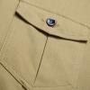 Men's Long Sleeve Classic Shirt Casual Cotton Button Up Shirts Spread Collar Beach Shirts with Pockets (6X-Large,Khaki) view 3