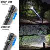 WINDFIRE Tactical Flashlight Rechargeable, Flashlight High Lumen with Picatinny Rails Mount and Pressure Switch, Zoomable 3 Modes Handheld Flash Light view 3