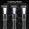 WINDFIRE Tactical Flashlight Rechargeable, Flashlight High Lumen with Picatinny Rails Mount and Pressure Switch, Zoomable 3 Modes Handheld Flash Light view 4