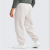CRZ YOGA Cotton Fleece Lined Relaxed Sweatpants for Men 32" - Loose Lounge Casual Bottom Sweat Pants with Zipper Pocket Milky White (Bone) XX-Large view 2