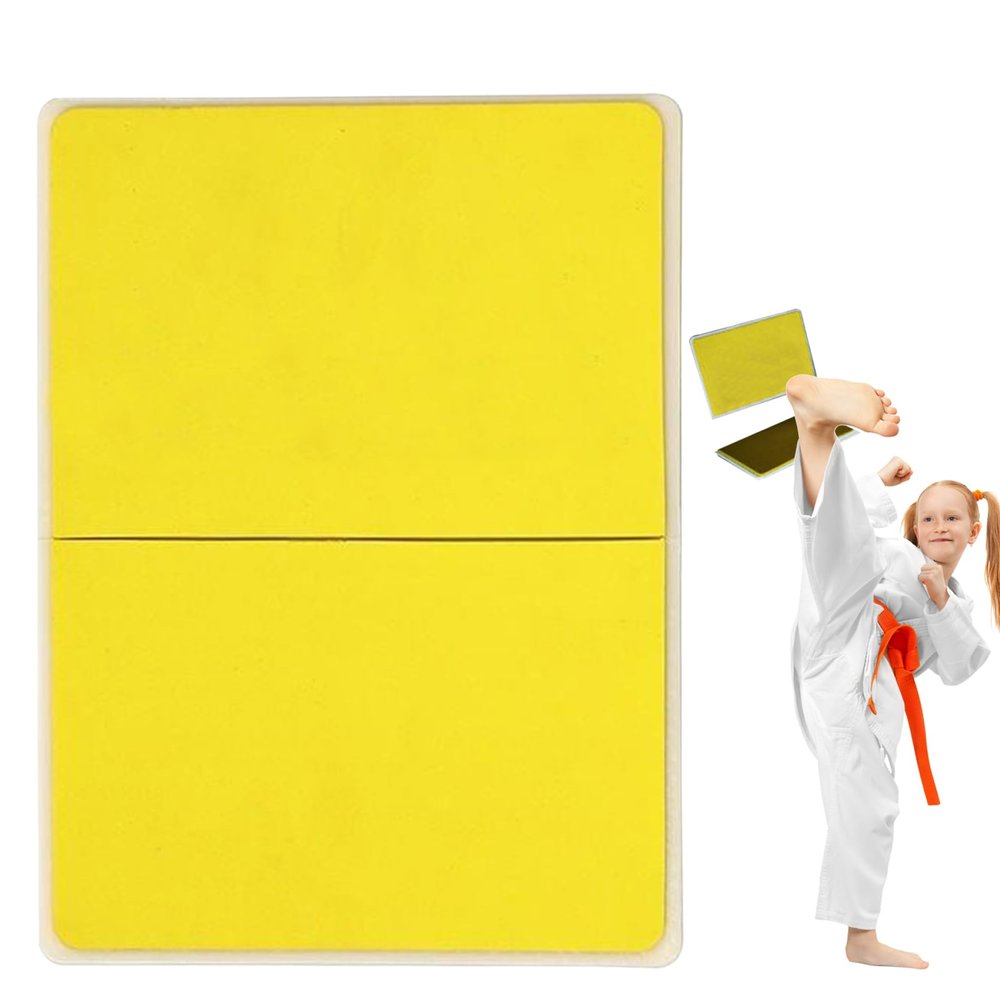 Rebreakable Board for Kids Reusable Thickened ABS EVA Training Taekwondo Board Taekwondo Breaking Boards for Performance Practicing Test, Yellow Taekwondo Breaking Boards Taekwondo Training Equipment