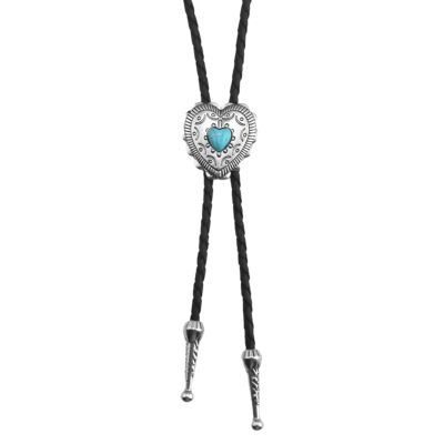 SHITINGRM Vintage Western Lariat Tie Heart Necktie Punk Lariat Necklace Costume Accessory Lariat Tie Western