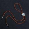 SHITINGRM Vintage Western Lariat Tie Heart Necktie Punk Lariat Necklace Costume Accessory Lariat Tie Western view 3