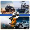 EBIZ&TECH Bike Rack for Car Roof, Quick Release Aluminium Alloy Roof Rack with Suckers for Various Vehicles, Fits Mountain & Road Bikes with Adapters with 12x100mm/15x100mm/15x110mm (Black, 3 Suckers) view 2