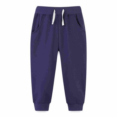 Toddler Baby Cotton Pants Legging Boys Girls Fall Solid Drawstring Sweatpants Elastic Waist and Ankles (Blue, 5 Years)